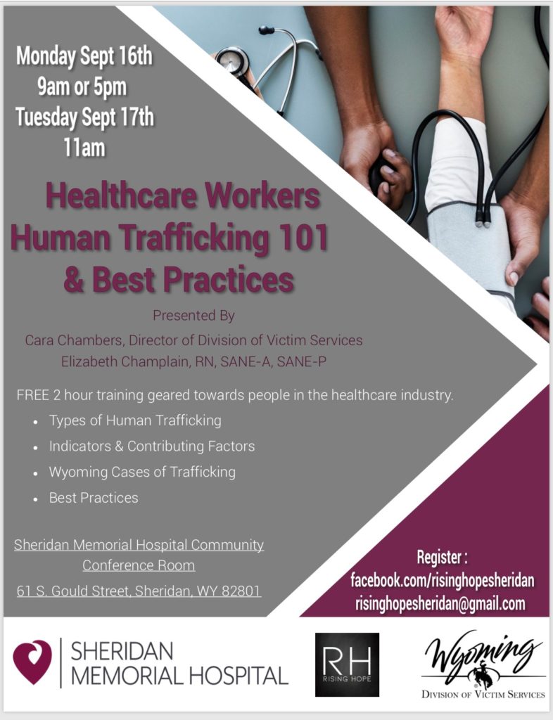 Healthcare Workers Human Trafficking 101 Best Practices Sheridan Memorial Hospital