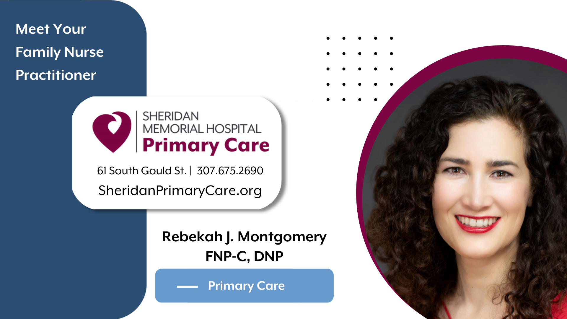 Montgomery, Rebekah J, DNP, CNP, FNP-C - Sheridan Memorial Hospital