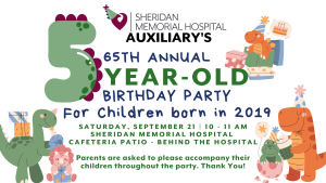 Annual 5-Year-Old Birthday Party @ Sheridan Memorial Hospital Cafeteria and back patio