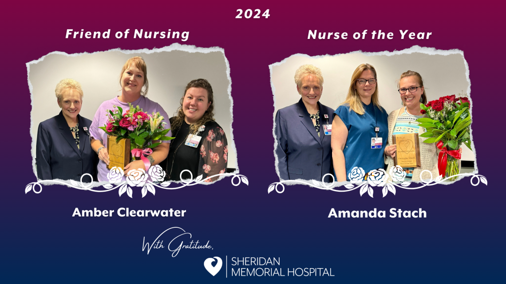 Friend of Nursing 2024 Amber Clearwater and Nurse of the Year 2024 Amanda Stach