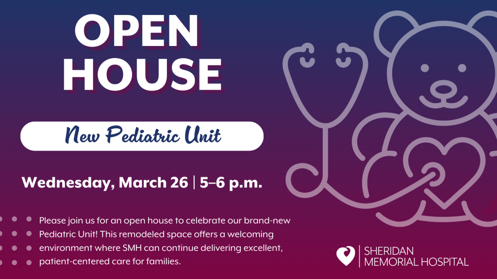 Sheridan Memorial Hospital to host open house for new Pediatric Unit March 26